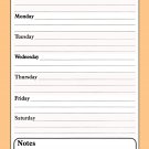 Magnetic Dry Erase Calendar - White Board Planner for Refrigerator / School Lockers - Orange 3/016