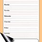 Magnetic Dry Erase Calendar - White Board Planner for Refrigerator / School Lockers - Orange 3/016