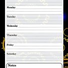 Magnetic Dry Erase Calendar - White Board Planner for Refrigerator / School Lockers - Fractal 3/017