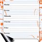 Magnetic Dry Erase Calendar - White Board Planner for Refrigerator / School Lockers - Fractal 3/018