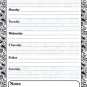 Magnetic Dry Erase Calendar - White Board Planner for Refrigerator - Paisley Black & White 3/019