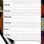 Magnetic Dry Erase Calendar - White Board Planner for Refrigerator - Fractal 3/020