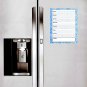 Magnetic Dry Erase Calendar - White Board Planner for Refrigerator - Paisley Blue 3/024