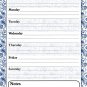 Magnetic Dry Erase Calendar - White Board Planner for Refrigerator - Paisley 3/025
