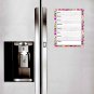 Magnetic Dry Erase Calendar - White Board Planner for Refrigerator - Multicolored Flowers 3/027