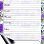 Magnetic Dry Erase Calendar - White Board Planner for Refrigerator - Flowers 3/028