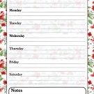 Magnetic Dry Erase Calendar - White Board Planner for Refrigerator - Flowers 3/030 Magnetic Dry Erase Calendar - White Board Planner for Refrigerator - Flowers 3/030