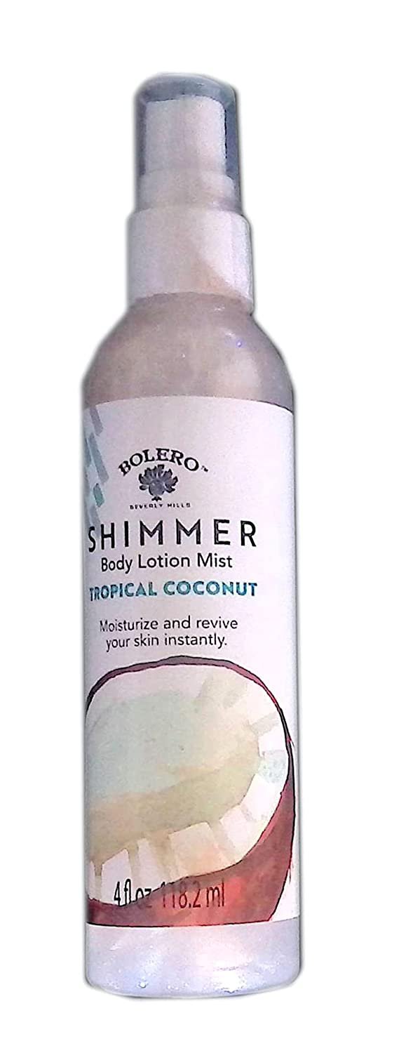 Bolero Shimmer Body Lotion Mist - Tropical Coconut 4fl oz 118.2ml