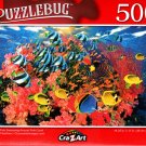 Colorful Fish Swimming Around Pink Coral - 500 Pieces Jigsaw Puzzle for Age 14+