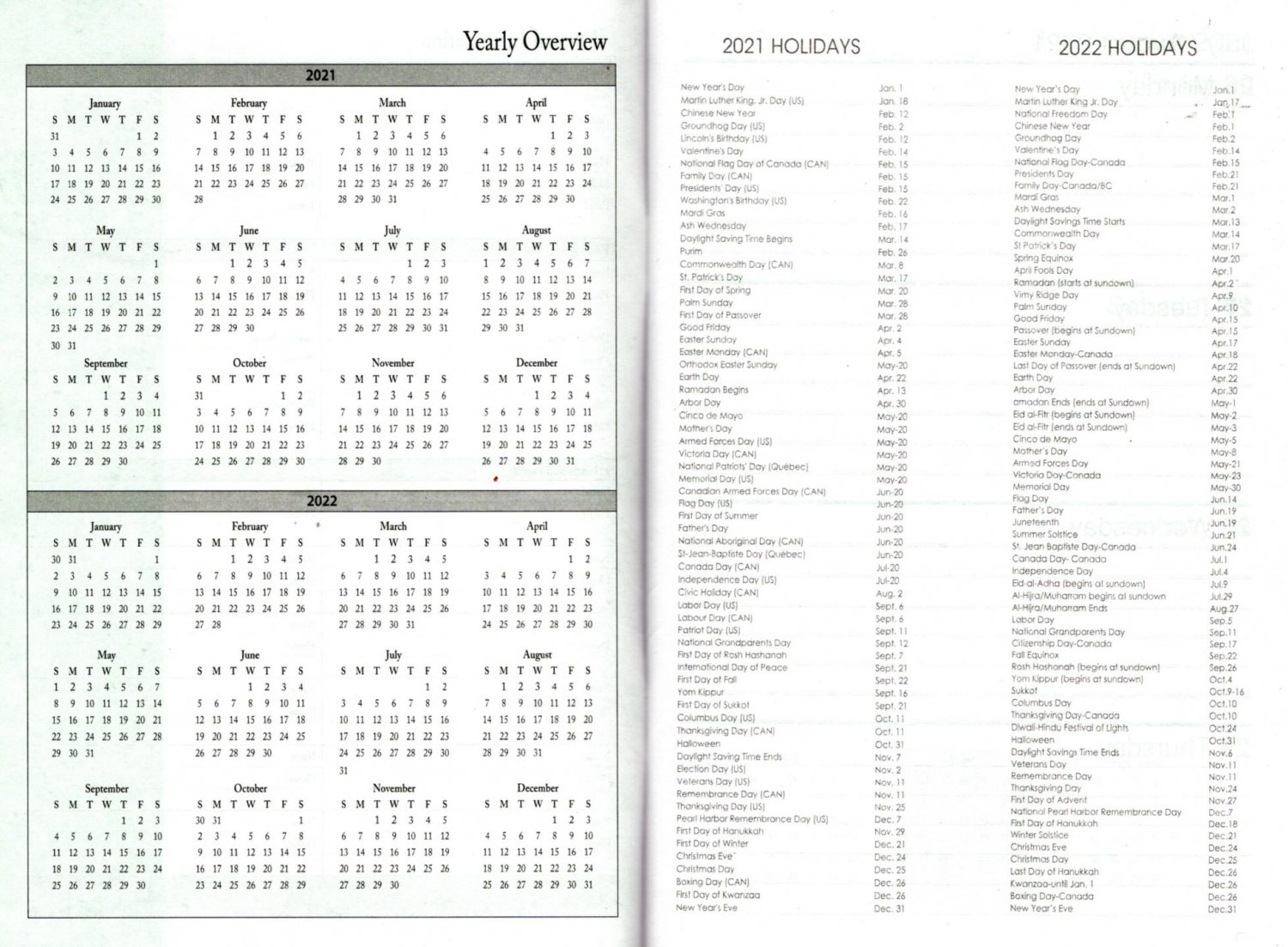 2021 2022 Student Academic Planner Calendar School College Weekly