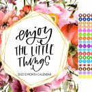 2022 12 Month Wall Calendar - Enjoy the Little Things - with 100 Reminder Stickers 2022 12 Month Wall Calendar - Enjoy the Little Things - with 100 Reminder Stickers