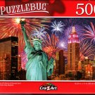 Statue of Liberty at Sunset and New York City Skyline - 500 Pieces Jigsaw Puzzle