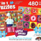 The Baker / I Love Donuts - Total 480 Piece 2 in 1 Jigsaw Puzzles
