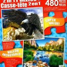 Eagle Rock / National Park - Total 480 Piece 2 in 1 Jigsaw Puzzles