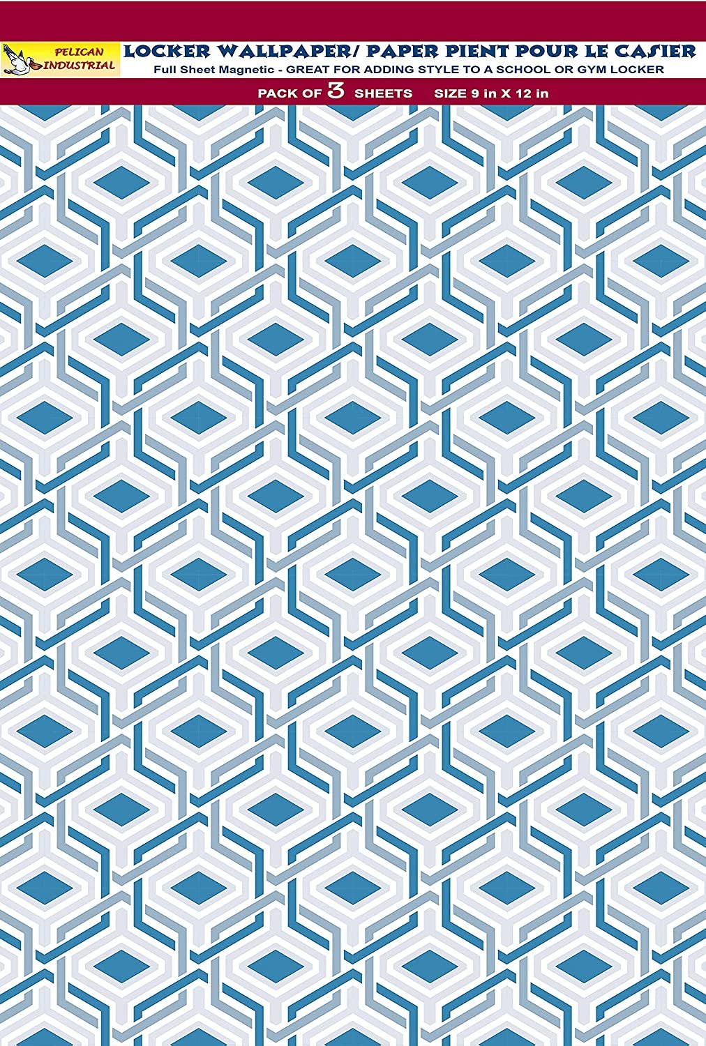 Magnetic Locker Wallpaper (Full Sheet Magnetic) - Geometric - Pack of 3 Sheets - vr06