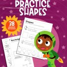 Cut, Trace, and Paste Practice Shapes - Reproducible Educational Workbook - Grades Pre-K - K v2