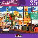 Motel Signs on Fremont Street, Las Vegas, Nevada - 350 Pieces Jigsaw Puzzle for Age 14+