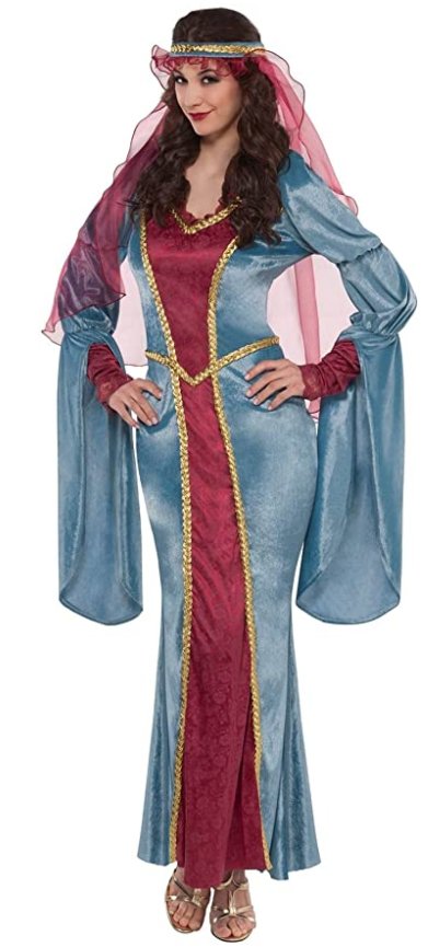 Renaissance Queen Halloween Costume - Adult Woman Size: Medium 6-8