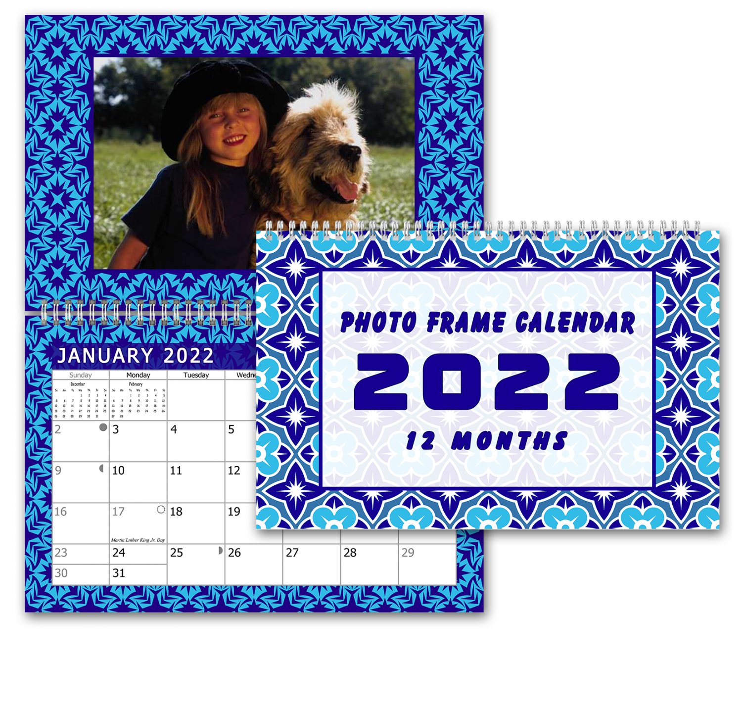 2022 Photo Frame Wall Spiral-bound Calendar - (Edition #07)