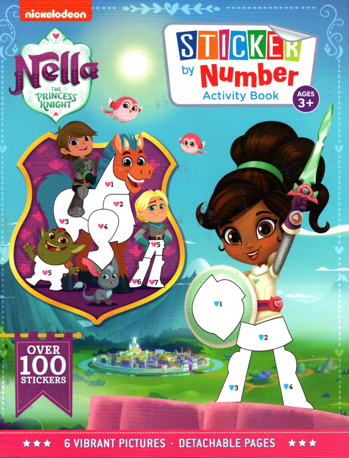 Nella The Princess Knight - Sticker by Number Activity Book Over 100 Stickers