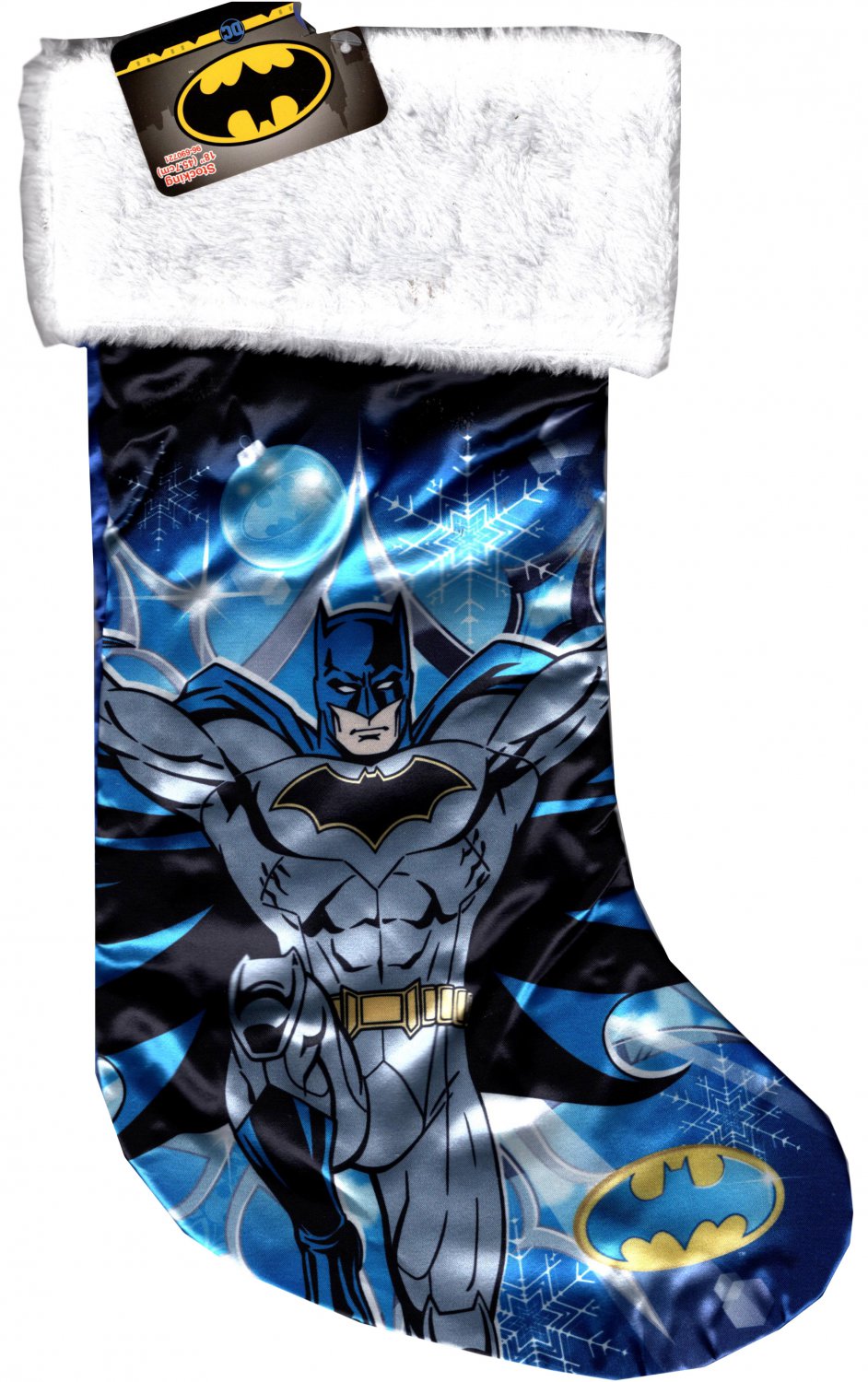 DC Comics Batman - 18" Full Printed Satin Christmas Stocking with Plush Cuff - v3