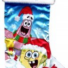 SpongeBob - 18" Full Printed Satin Christmas Stocking with Plush Cuff