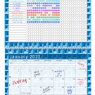 2022 Monthly Desktop/Wall Calendar/Planner - Habit Tracker - (Edition #03)