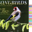 2022 16 Month Wall Inspiration Calendar Linen Paper Texture - Songbirds