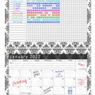 2022 Monthly Desktop/Wall Calendar/Planner - Habit Tracker - (Edition #08)