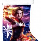Captain Marvel - 18" Full Printed Satin Christmas Stocking with Plush Cuff