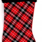Christmas Holiday 18 Inch Classic Red and Black Plush Felt/Velvet Stockings (Edition #5)