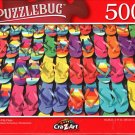 Rainbow Flip Flops - 500 Pieces Jigsaw Puzzle