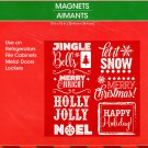 Christmas Holiday Decorative Fridge Magnet Set for Refrigerator, Locker, File Cabinet v8