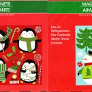 Christmas Holiday Decorative Fridge Magnet Set for Refrigerator, Locker, File Cabinet v7-v9