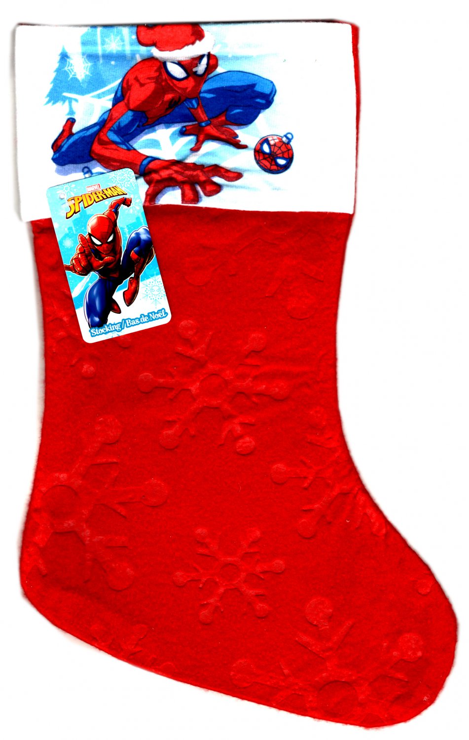 Spider Man Kids Felt Holiday Stocking Home Decor (Red)