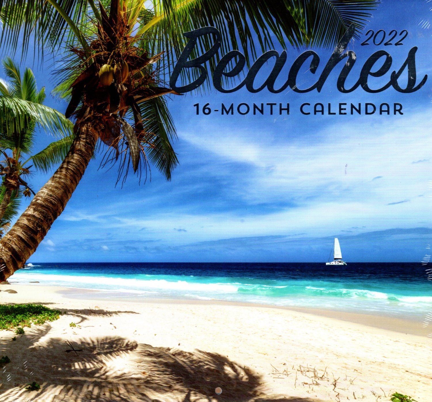 2022 16 Month Wall Calendar Beaches
