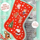 Rudolph MAKE YOUR OWN STOCKING Christmas Craft Felt Stickers Gems Sew Design