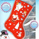 Frosty MAKE YOUR OWN STOCKING Christmas Craft Felt Stickers Gems Sew Design