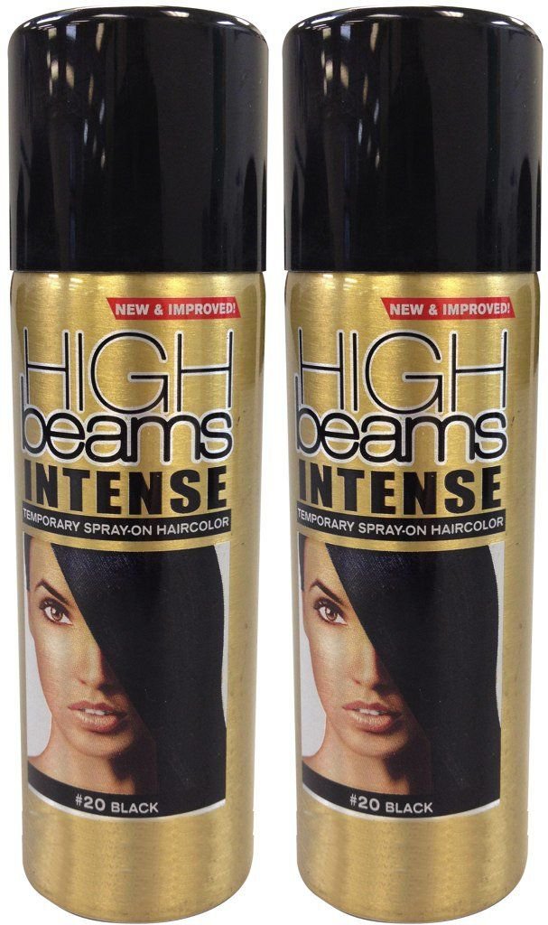 High Beams Intense Temporary Spray On Hair Color - #20 Black 6 oz.(Set of 2)
