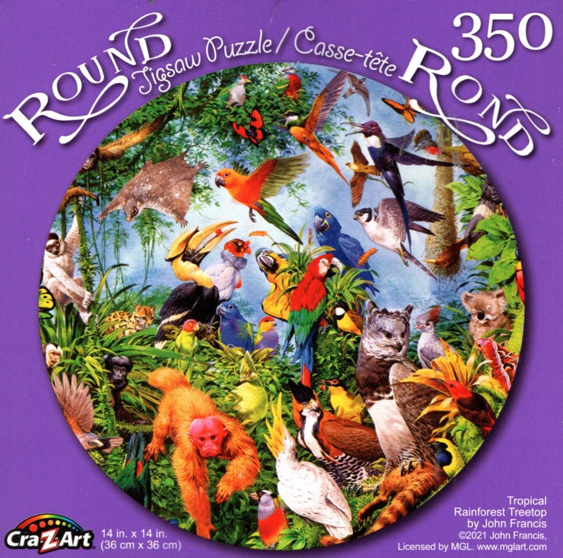 Tropical Rain-Forest Treetop by John Francis - 350 Round Piece Jigsaw Puzzle
