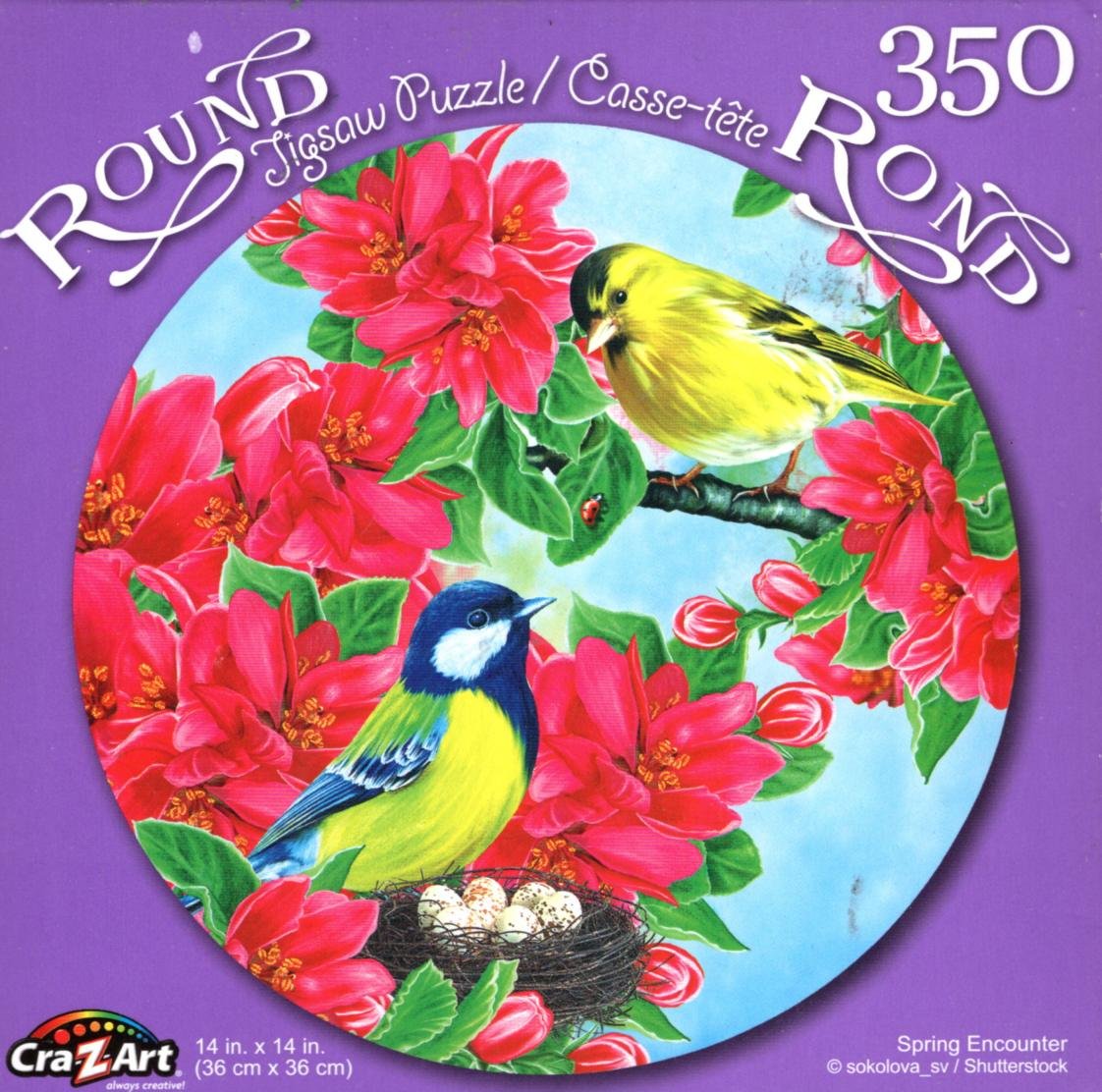 Spring Encounter - 350 Round Piece Jigsaw Puzzle