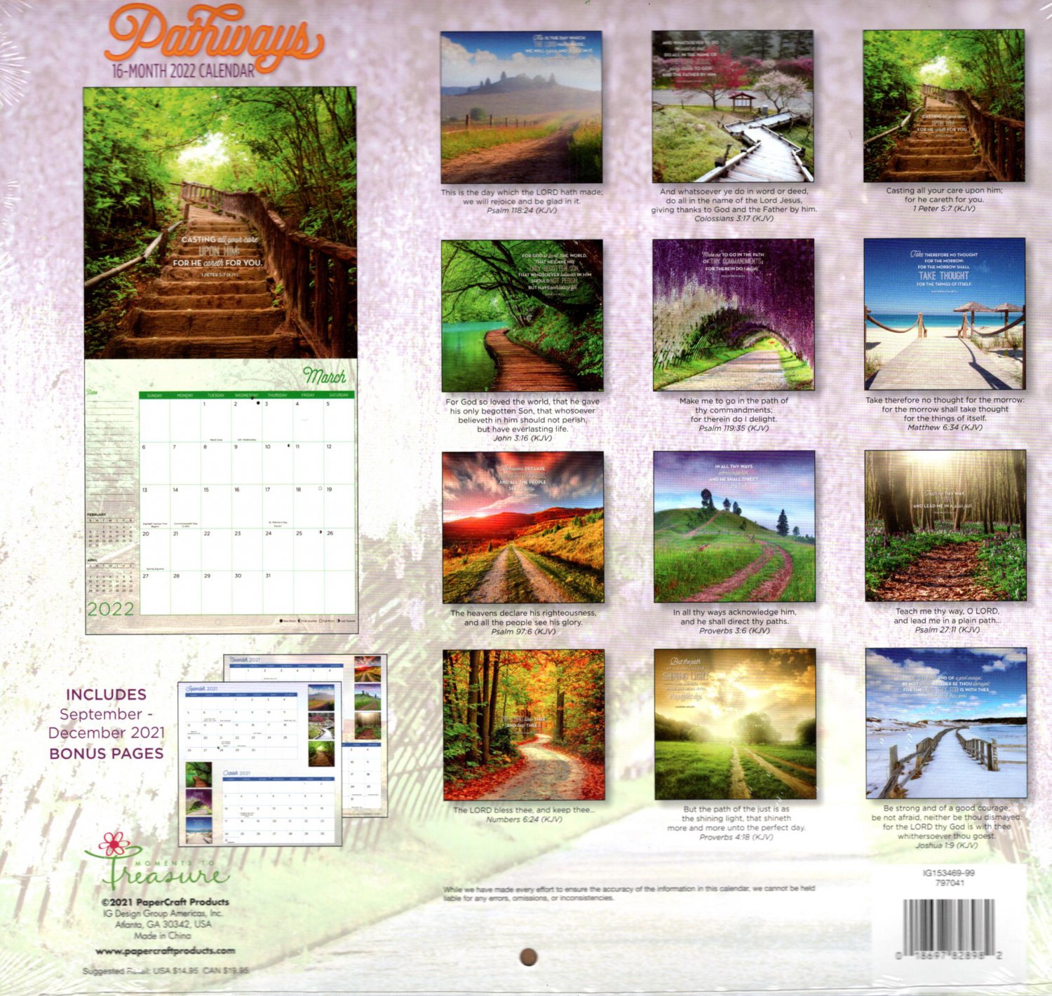 2022 16 Month Wall Inspiration Calendar Pathways