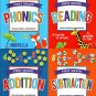 Good Grades First Grade Educational Workbooks Spelling, Phonics, Addition, & Subtraction