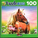 Beautiful Horse in Flowers - 100 Pieces Jigsaw Puzzle