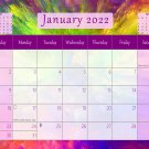 2022 Academic Year 12 Months Student Calendar/Planner for 3-Ring Binder -v026