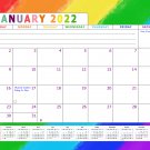 2022 Academic Year 12 Months Student Calendar/Planner for 3-Ring Binder -v028