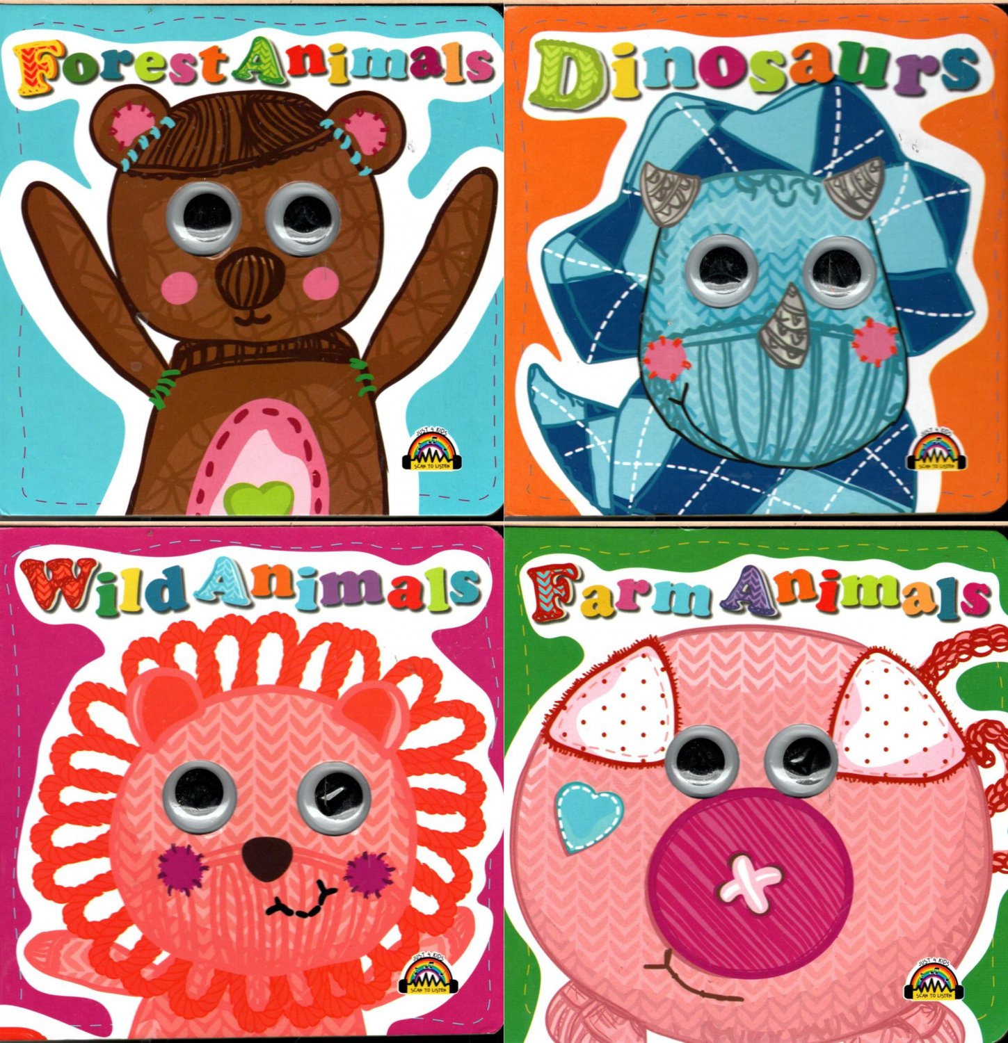 Wiggly Eyes Farm Animals, Wild Animals, Dinosaurs, Forest Animals