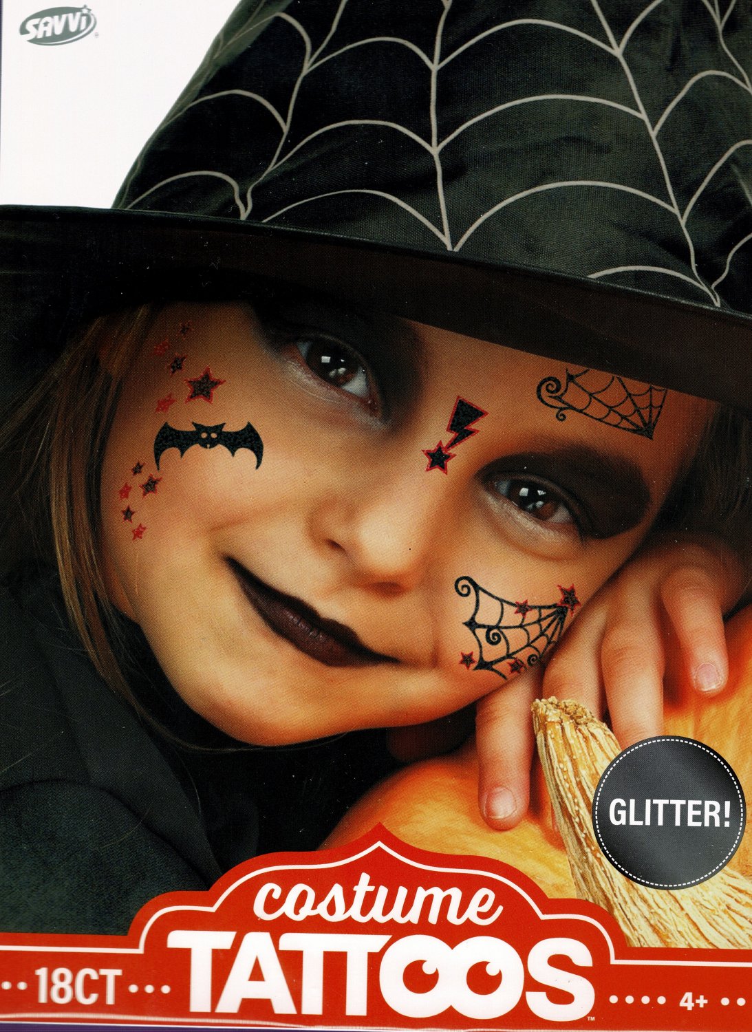 Savvi - Glitter Costume Tattoos - 18 Halloween Tattoos