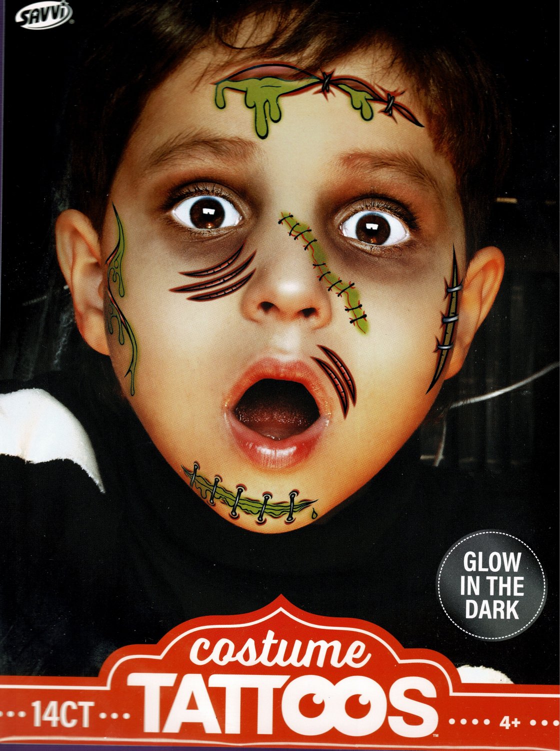 Savvi - Glow in the Dark Costume Tattoos - 14 Halloween Tattoos