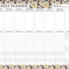 Magnetic Weekly Calendar - 52 Undated Sheets - Notepad Desk Pad - (Edition #002)